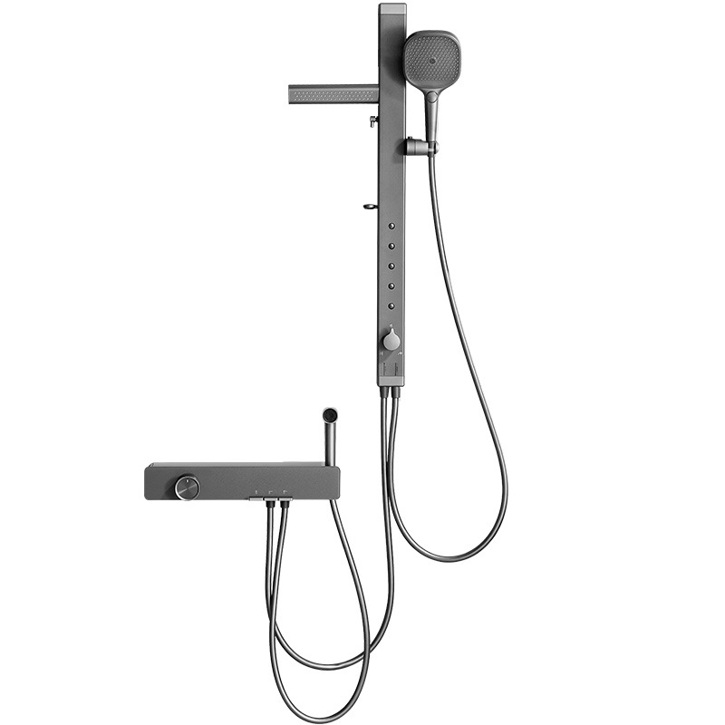 Massage Gun - طقم دش حمام رمادي مصقول بتصميم
