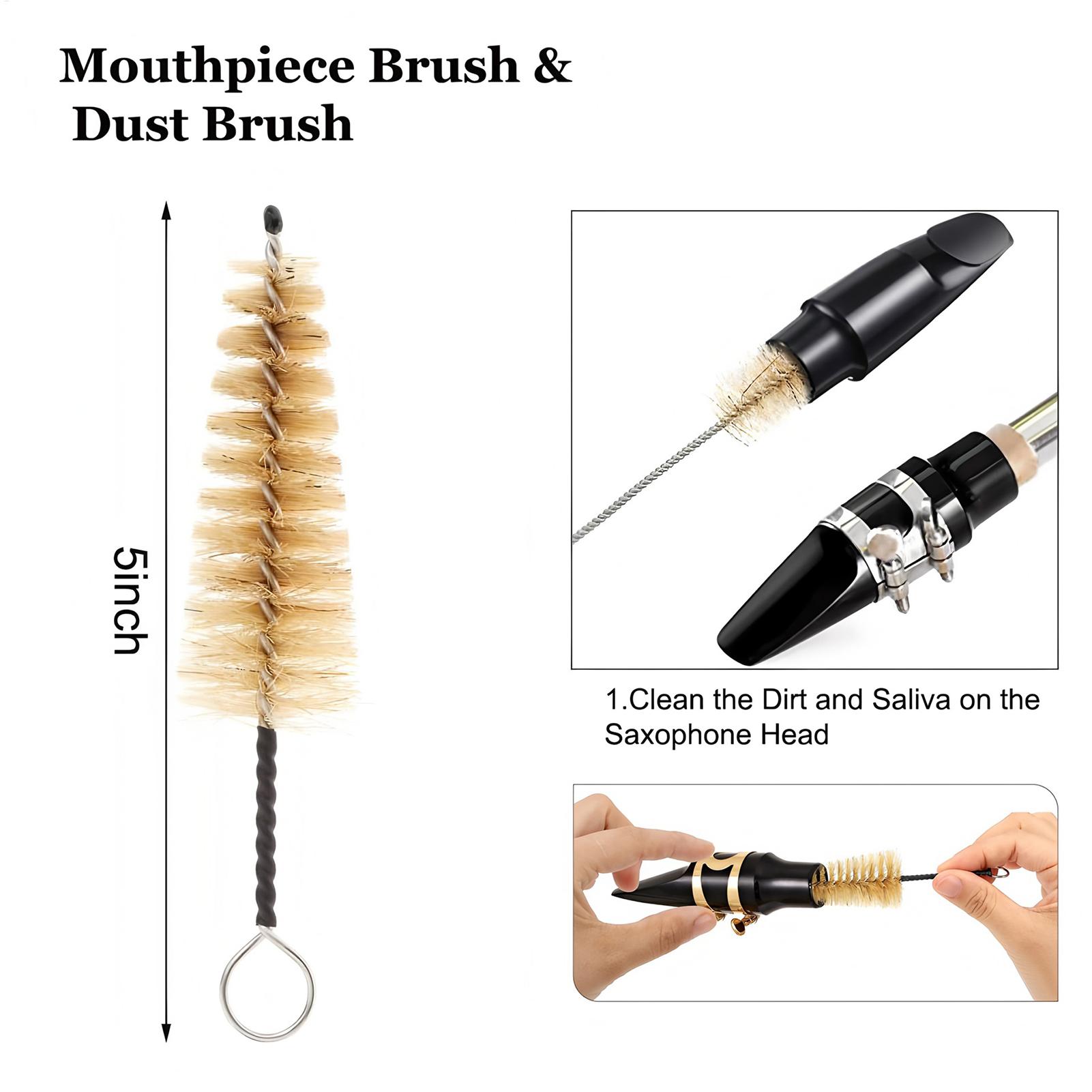 Body Brush - مجموعة تنظيف الساكسفون، قطعة قماش فائقة