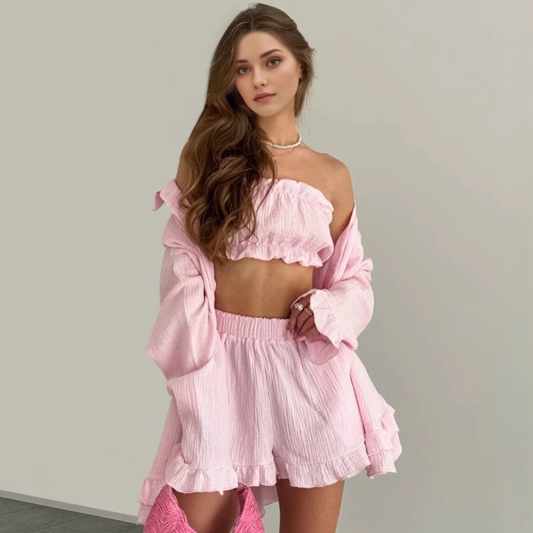 طقم فضفاض من ثلاث قطع بأكمام ط - مراجعة Bathrobe وسعره