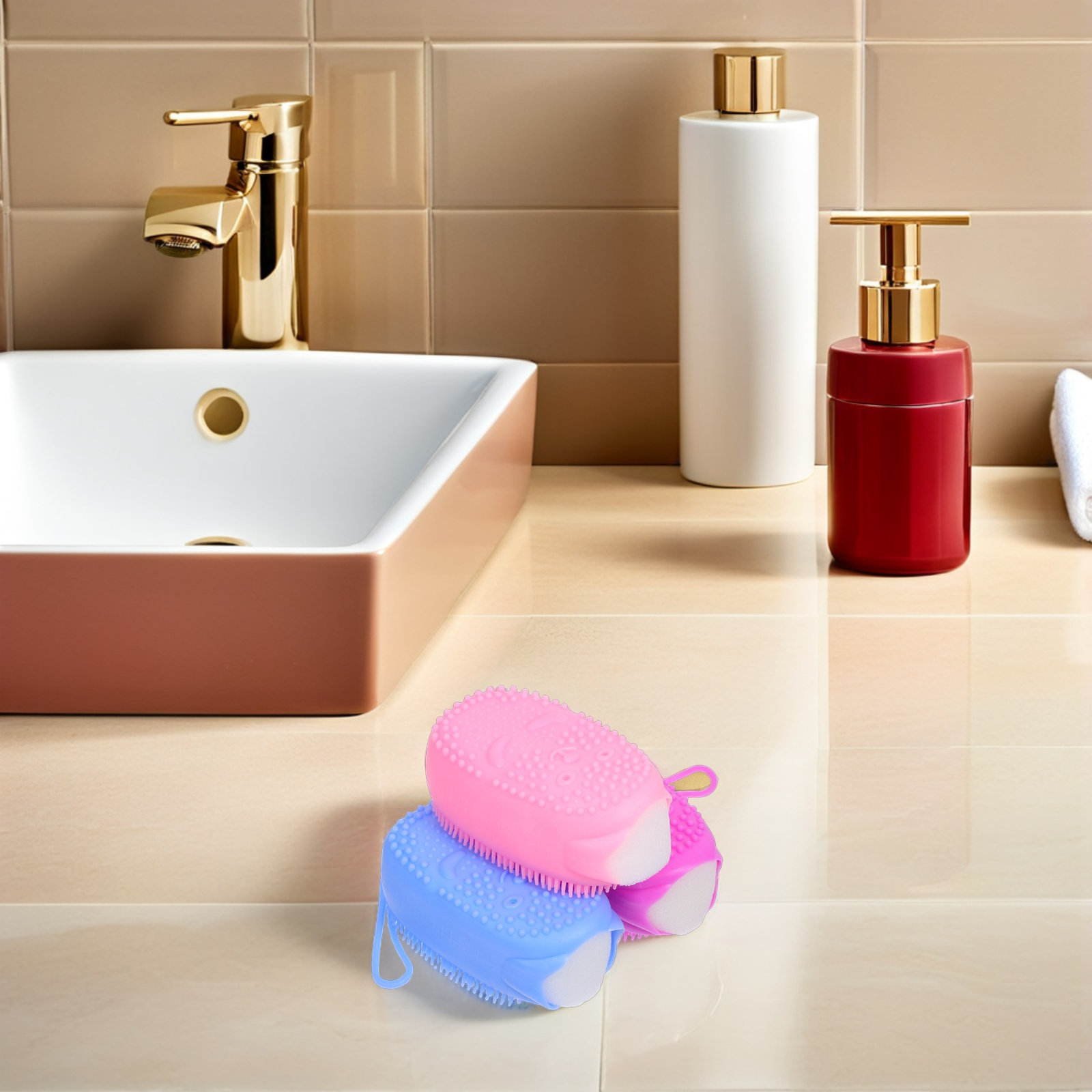 3 قطع من إسفنجة السيليكون لتقش - مراجعة Body Brush وسعره